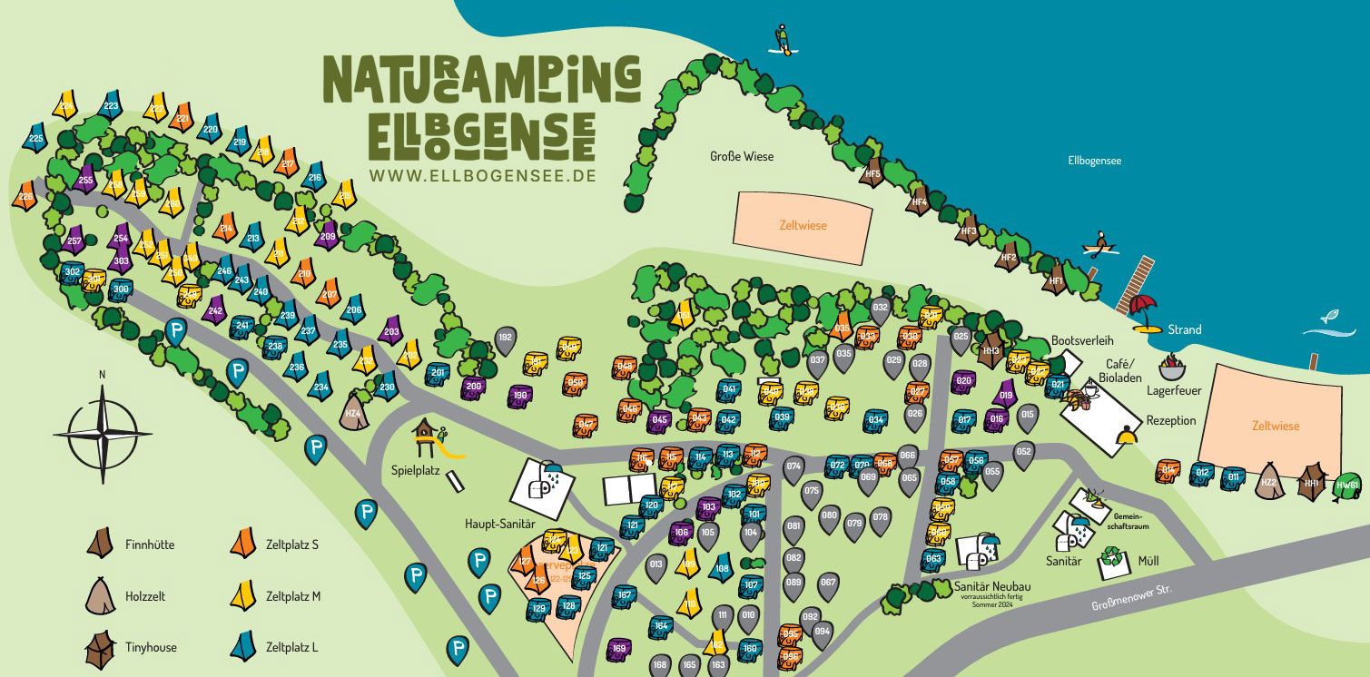 Plan Campingplatz Ellbogensee